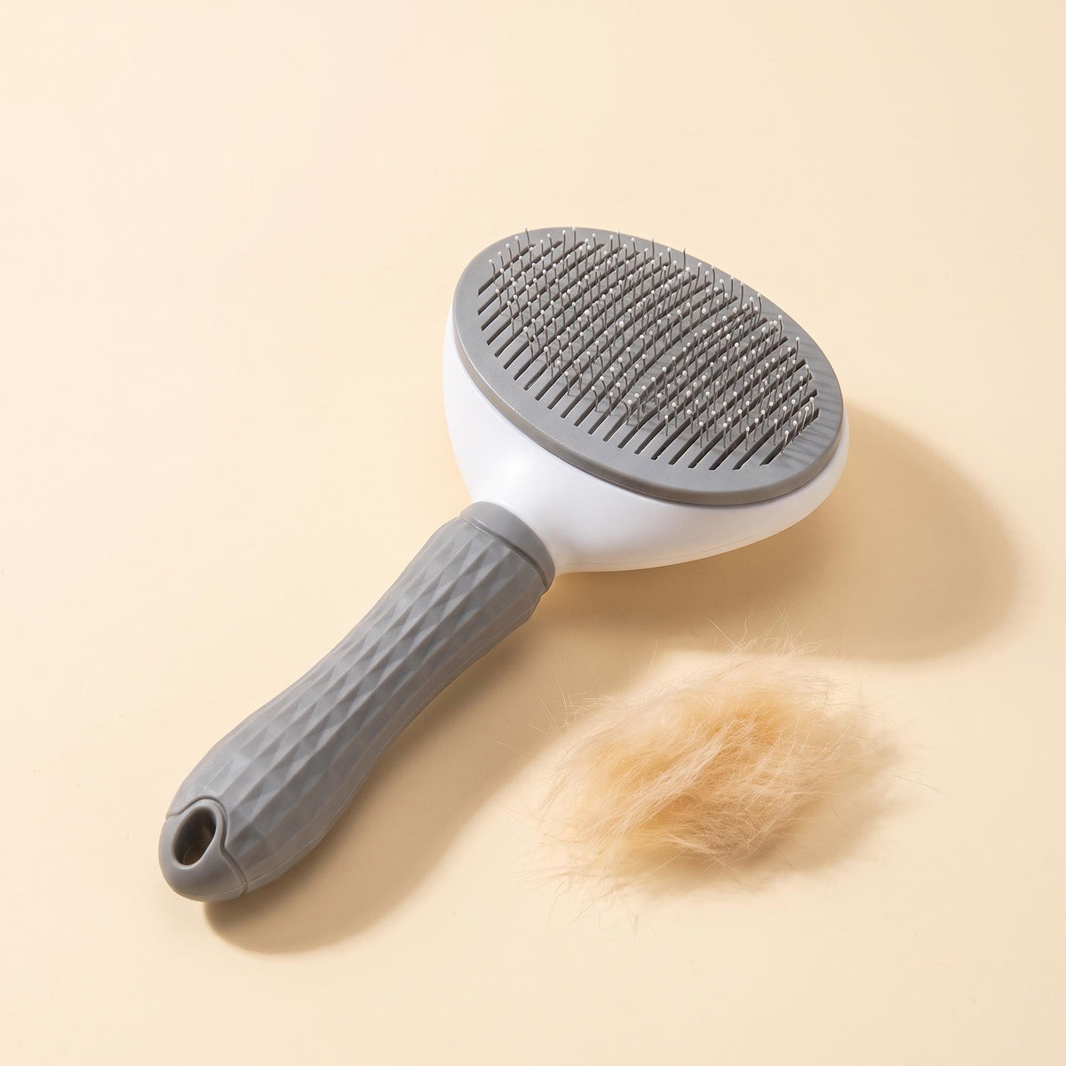 Self-cleaning dog brush – Grey