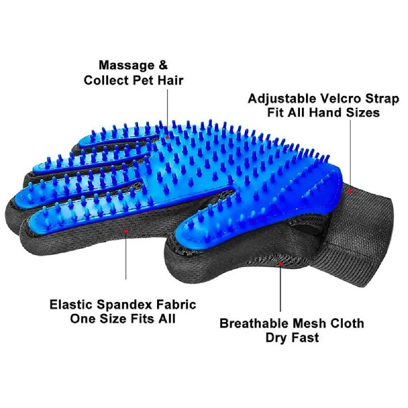1PC Cat Glove Cat Grooming Glove Pet Brush Glove for Cat Dog Hair Remove Brush Dog Deshedding Cleaning Combs Massage Gloves