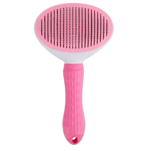Self-cleaning dog brush – Pink