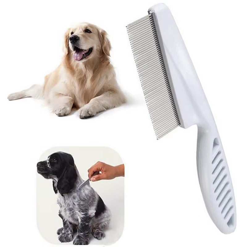 1Pc Pet Hair Shedding Comb Stainless Steel Flea Comb for Cat Dog Pet Comfort Flea Hair Grooming Comb Dog Brush Grooming Tools