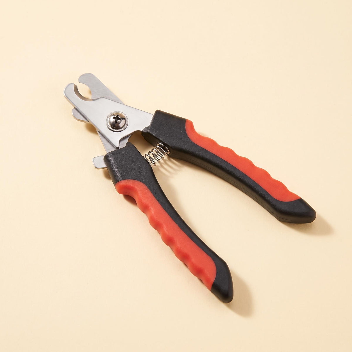 Dog nail clippers with safety guard – Red