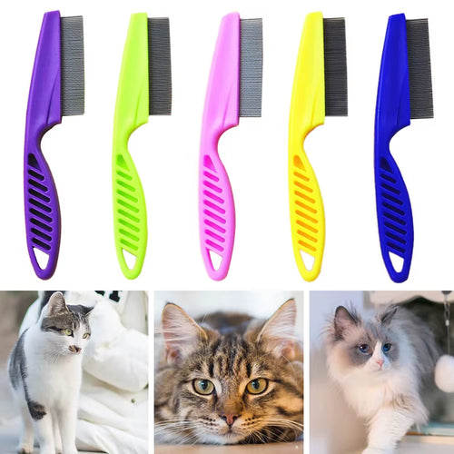 1Pc Pet Hair Shedding Comb Stainless Steel Flea Comb for Cat Dog Pet Comfort Flea Hair Grooming Comb Dog Brush Grooming Tools