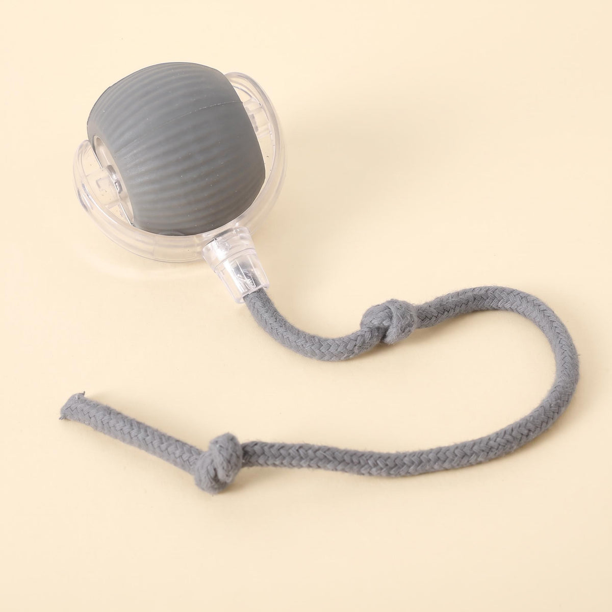 Interactive rolling dog ball with tail – Grey