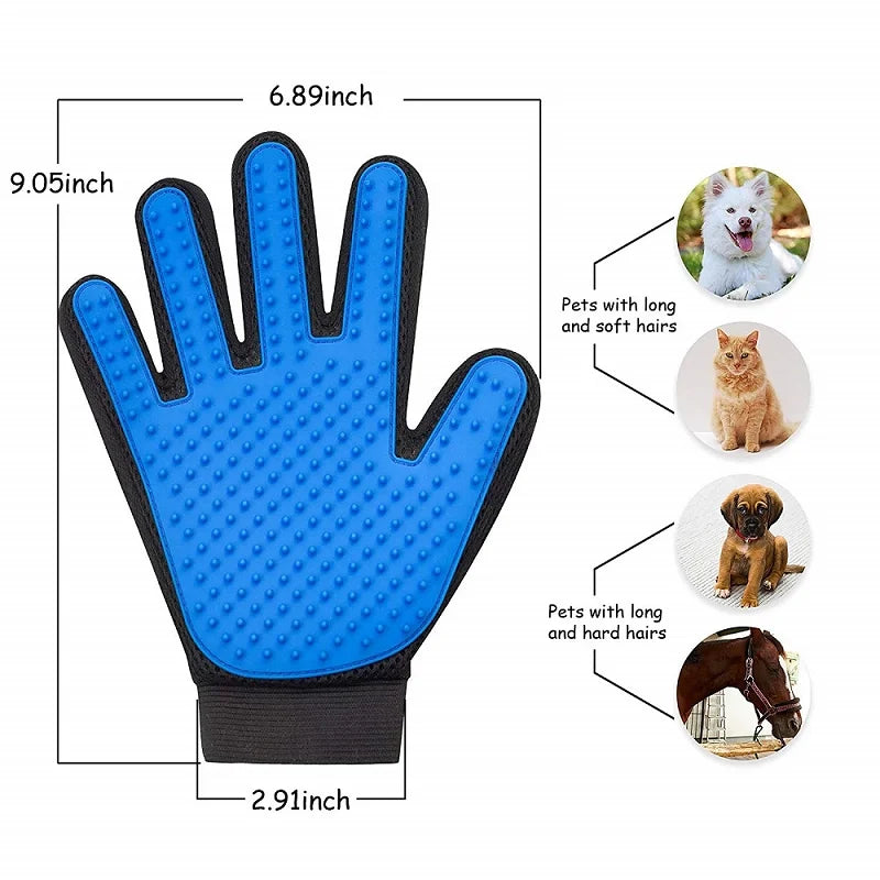 1PC Cat Glove Cat Grooming Glove Pet Brush Glove for Cat Dog Hair Remove Brush Dog Deshedding Cleaning Combs Massage Gloves