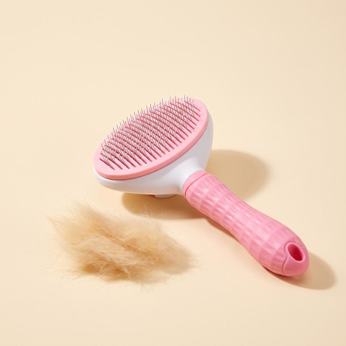Self-cleaning dog brush – Pink